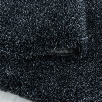Hoogpolig fluffy vloerkleed Edel kleur antraciet