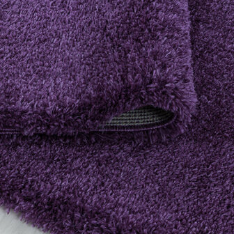 Hoogpolig fluffy vloerkleed Edel kleur lila