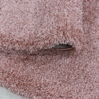 Hoogpolig fluffy vloerkleed Edel kleur rose