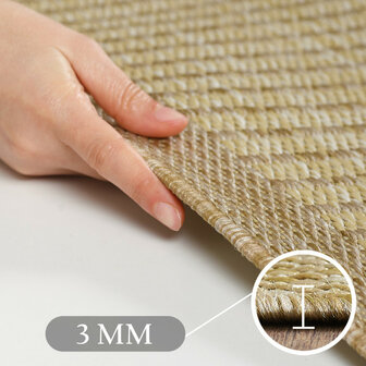 In en outdoor vloerkleed Leipzig kleur beige