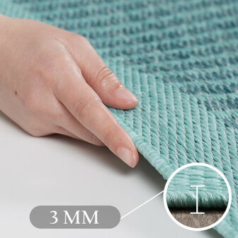 In en outdoor vloerkleed Leipzig kleur blauw