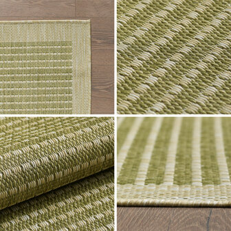 In en outdoor vloerkleed Leipzig kleur groen