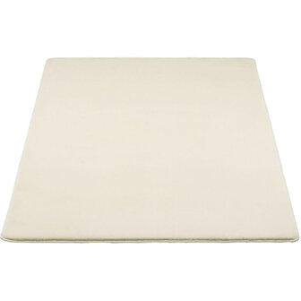 Effen vloerkleed Soft kleur creme