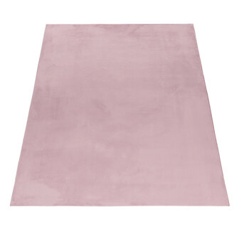 uni vloerkleed kleur rose