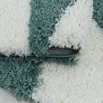 Modern hoogpolig vloerkleed Star kleur blauw 3101