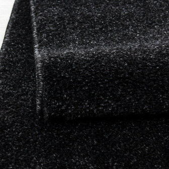 Effen of uni vloerkleed Lissabon kleur antraciet
