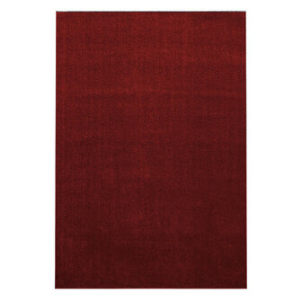 Effen of uni vloerkleed Lissabon kleur rood