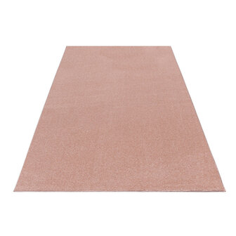 Effen of uni vloerkleed Lissabon kleur rose