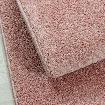 Effen of uni vloerkleed Lissabon kleur rose