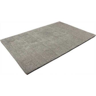 Wollen handloom vloerkleed Zenaga kleur taupe