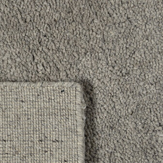 Wollen handloom vloerkleed Zenaga kleur taupe