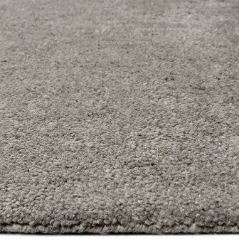 Wollen handloom vloerkleed Zenaga kleur taupe