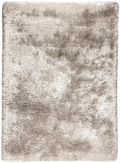 Hoogpolig vloerkleed Adore van Ligne Pure kleur taupe
