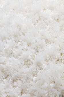 Hoogpolig vloerkleed Adore van Ligne Pure kleur ecru