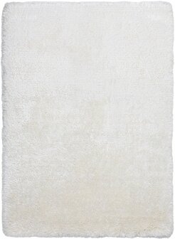 Hoogpolig vloerkleed Adore van Ligne Pure kleur ecru