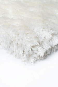 Hoogpolig vloerkleed Adore van Ligne Pure kleur wit