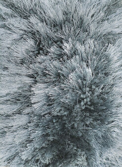 Hoogpolig vloerkleed Adore van Ligne Pure kleur blauw