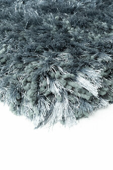 Hoogpolig vloerkleed Adore van Ligne Pure kleur blauw