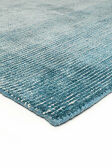 Bamboe vloerkleed DEW van Ligne Pure kleur petrol
