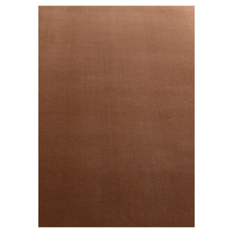 Effen of uni vloerkleed Dynasty kleur bruin