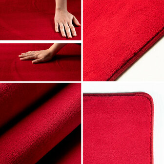 Effen of uni vloerkleed Dynasty kleur rood