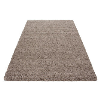 Hoogpolig vloerkleed Gold Shaggy kleur beige