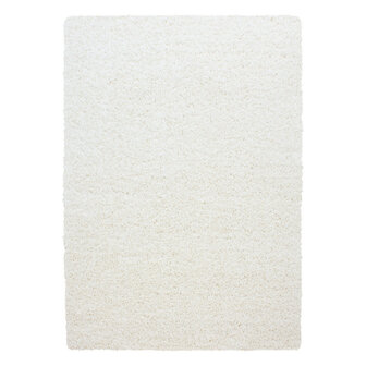 Hoogpolig vloerkleed Gold Shaggy kleur creme