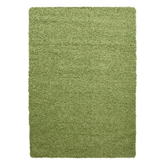 Hoogpolig vloerkleed Gold Shaggy kleur groen