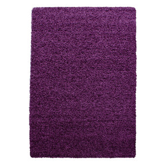 Hoogpolig vloerkleed Gold Shaggy kleur lila