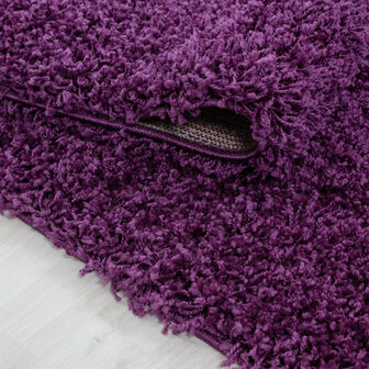Hoogpolig vloerkleed Gold Shaggy kleur lila