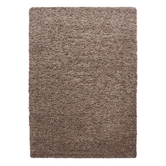 Hoogpolig vloerkleed Gold Shaggy kleur mocca