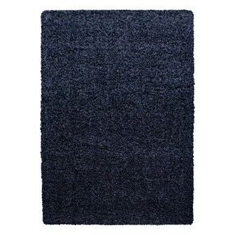 Hoogpolig vloerkleed Gold Shaggy kleur navy
