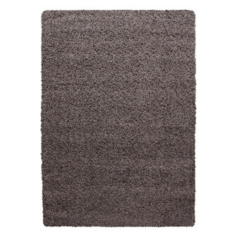 Hoogpolig vloerkleed Gold Shaggy kleur taupe