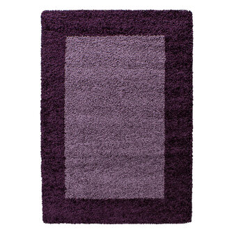 Lila hoogpolig vloerkleed Gold Shaggy  