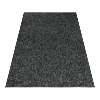 Kortpolig antraciet vloerkleed of karpet Verdi