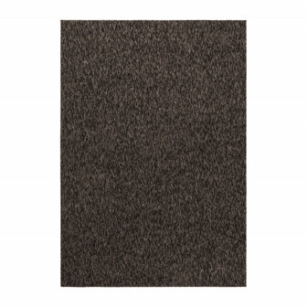 Kortpolig bruin vloerkleed of karpet Verdi