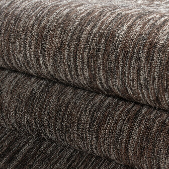 Kortpolig bruin vloerkleed of karpet Verdi