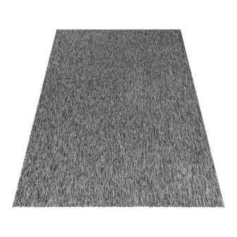 Kortpolig grijs vloerkleed of karpet Verdi
