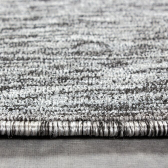 Kortpolig grijs vloerkleed of karpet Verdi