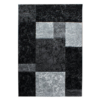 Zwart vloerkleed of karpet Mabel 