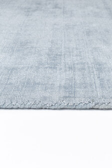 Viscose vloerkleed Current Ligne Pure kleur blauw