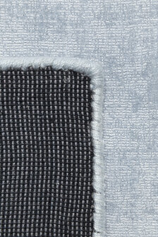Viscose vloerkleed Current Ligne Pure kleur blauw