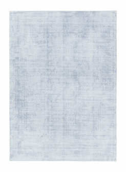 Viscose vloerkleed Current Ligne Pure kleur blauw