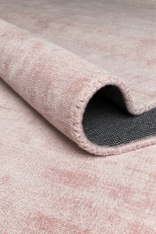 Viscose vloerkleed Current Ligne Pure kleur roze