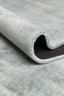 Viscose vloerkleed Current Ligne Pure kleur mint
