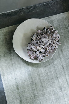 Viscose vloerkleed Current Ligne Pure kleur mint