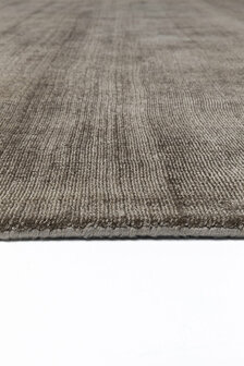 Viscose vloerkleed Current Ligne Pure kleur bruin