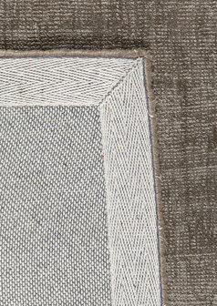 Viscose vloerkleed Current Ligne Pure kleur bruin