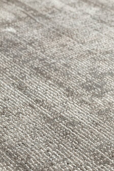 Viscose vloerkleed Current Ligne Pure kleur taupe