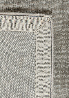 Viscose vloerkleed Current Ligne Pure kleur taupe